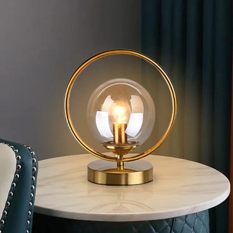 LuminaTreasure - Elegant Glass Sphere Table Lamp for a Enchanting Atmosphere