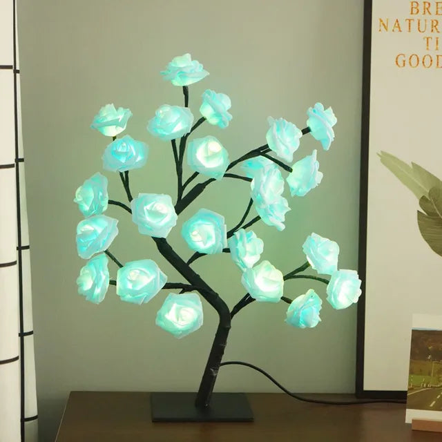 RadianceBloom - Enchanting Rose Blossom Tree Light